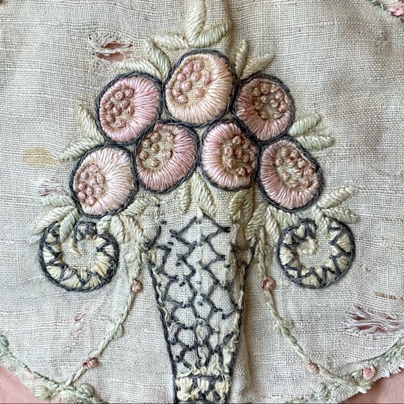 Antique Cotton Blouse w/ Crochet, Embroidery, and Ribbons Cropped Length OOAK - Picture 12 of 14